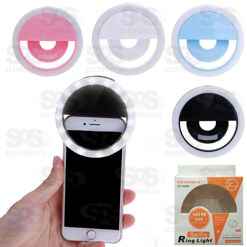 Iluminador de Selfie Led Recarregável Para Celular