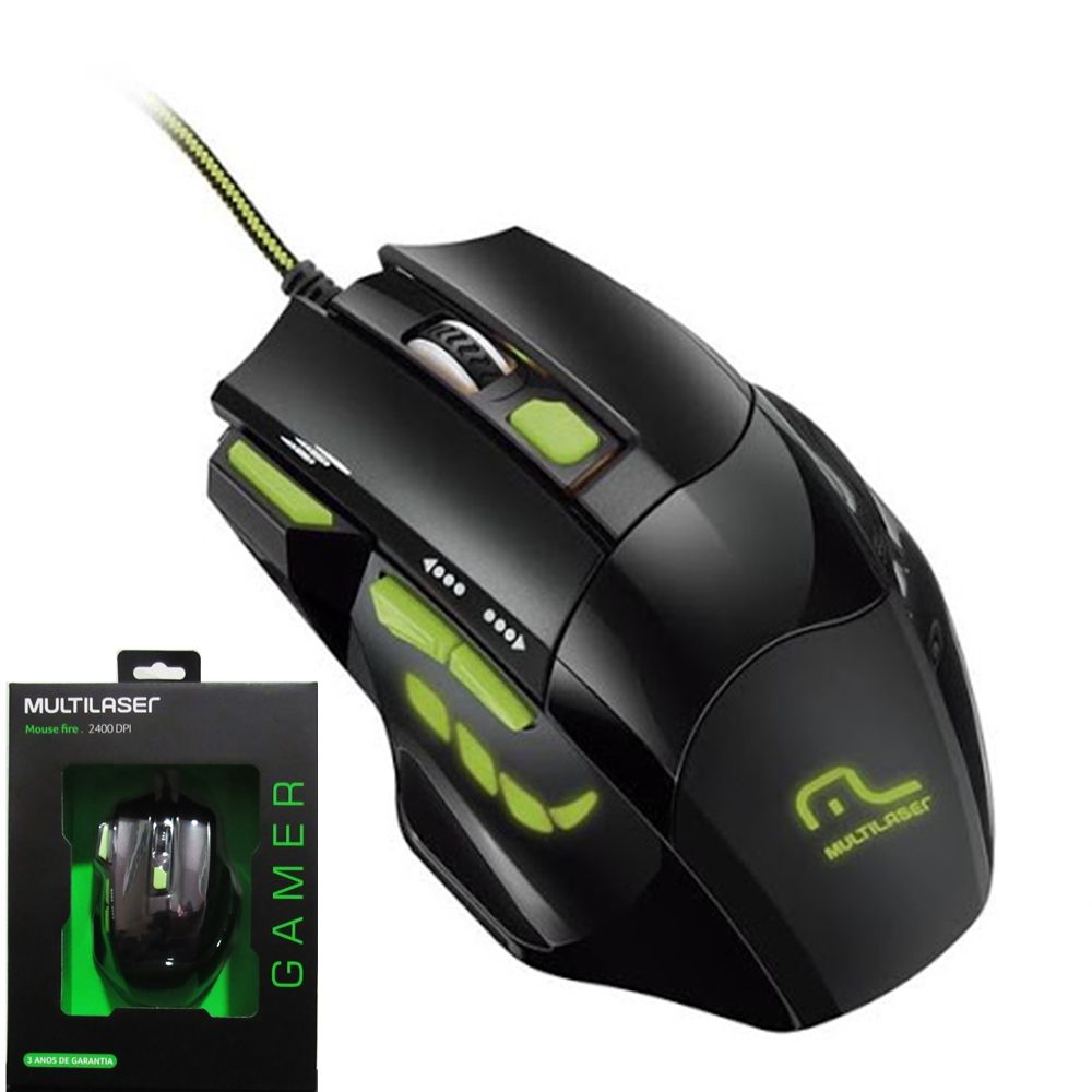 Mouse Gamer USB 2400DPI Multilaser mo208