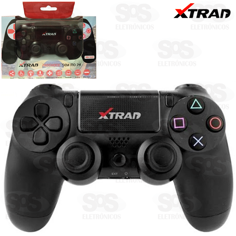 Controle PS4 Sem Fio  Xtrad xd-522