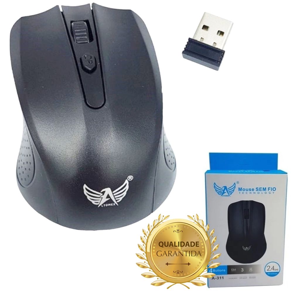 Mouse Sem Fio Antena Nano Altomex a-311