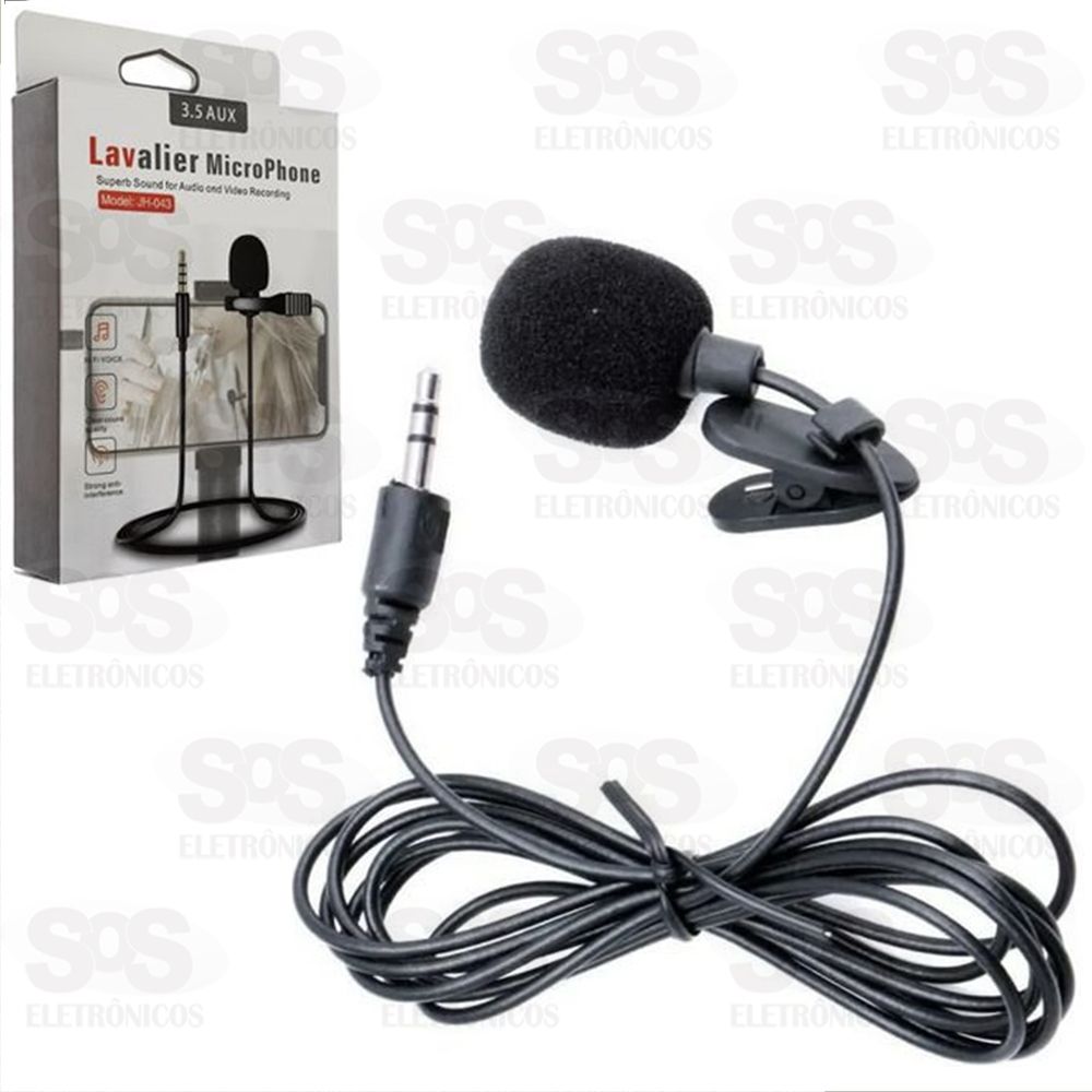 Microfone De Lapela Estéreo 3.5mm HSX-M01
