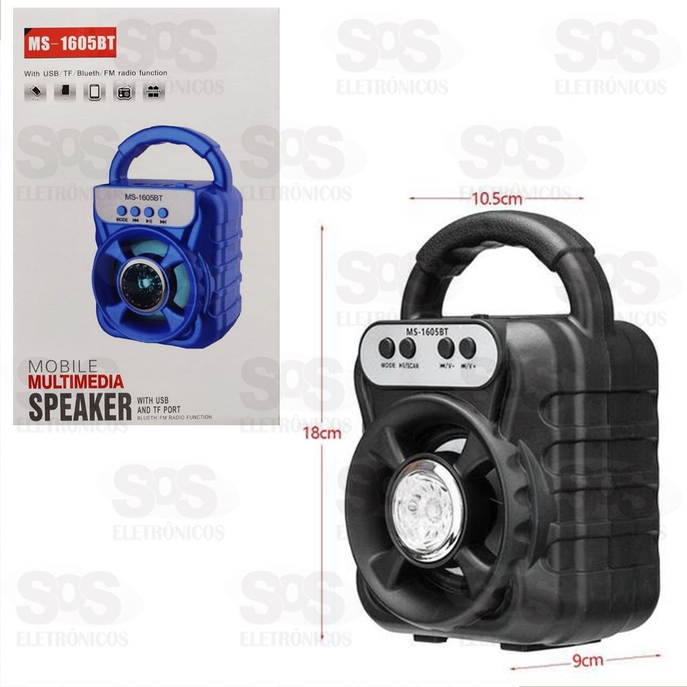 Caixa De Som 6W Speaker ms1605/1606 bt