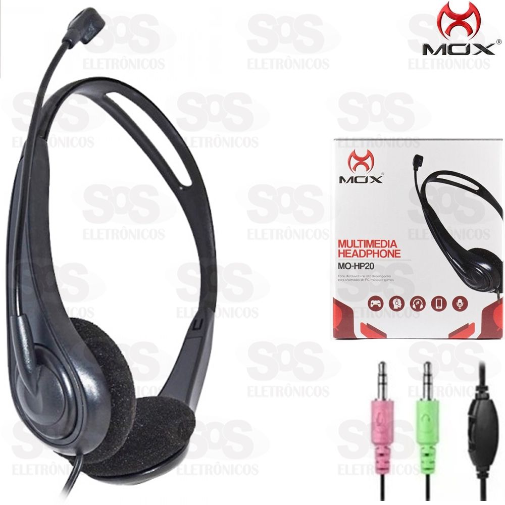 Fone Com Microfone Headset Mox mo-hp20