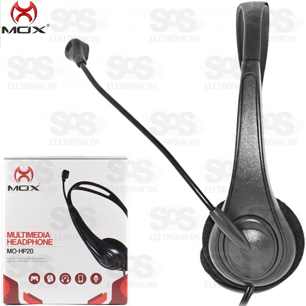 Fone Com Microfone Headset Mox mo-hp20