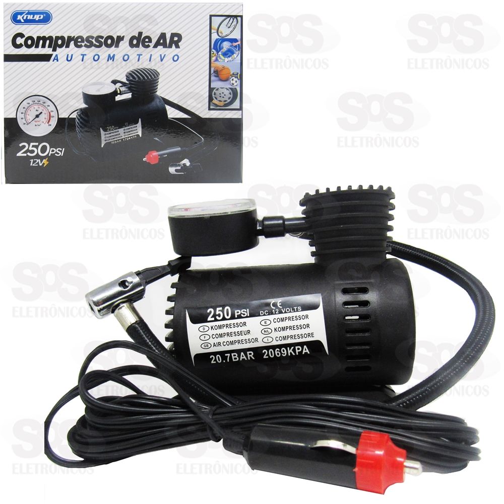 Compressor de Ar Automotivo Portátil Knup kp-tc08
