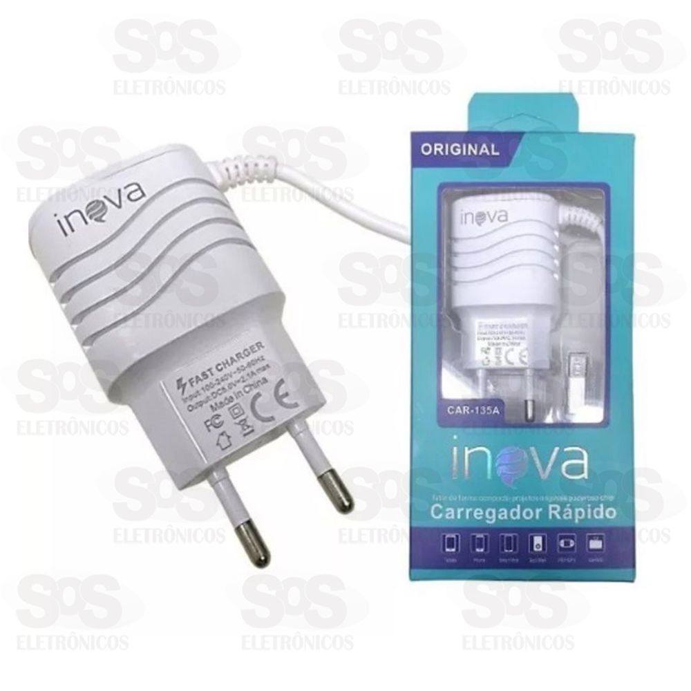 Carregador Micro USB V8 3.1A 2 Portas USB Inova car-9012