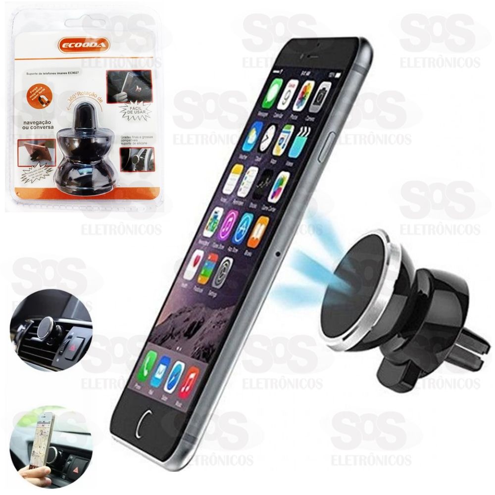 Suporte de Celular Magnético Para Saída De Ar Ecooda ec-9027