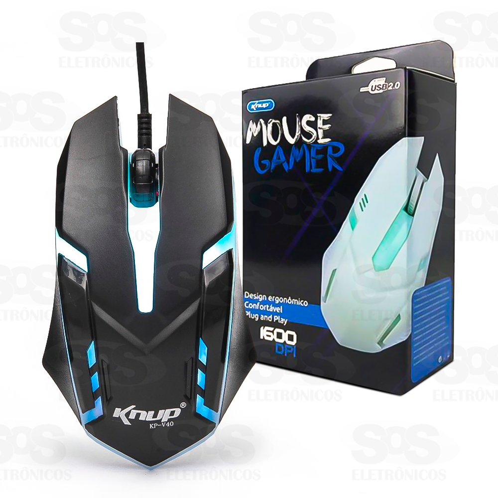 Mouse Gamer Com Fio USB Knup kp-v40