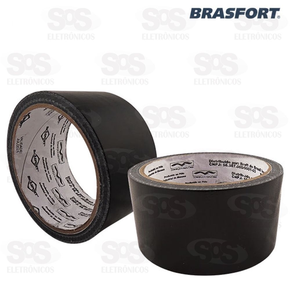 Fita Multiuso Preta 48 mm x 5 Metros Brasfort 7646