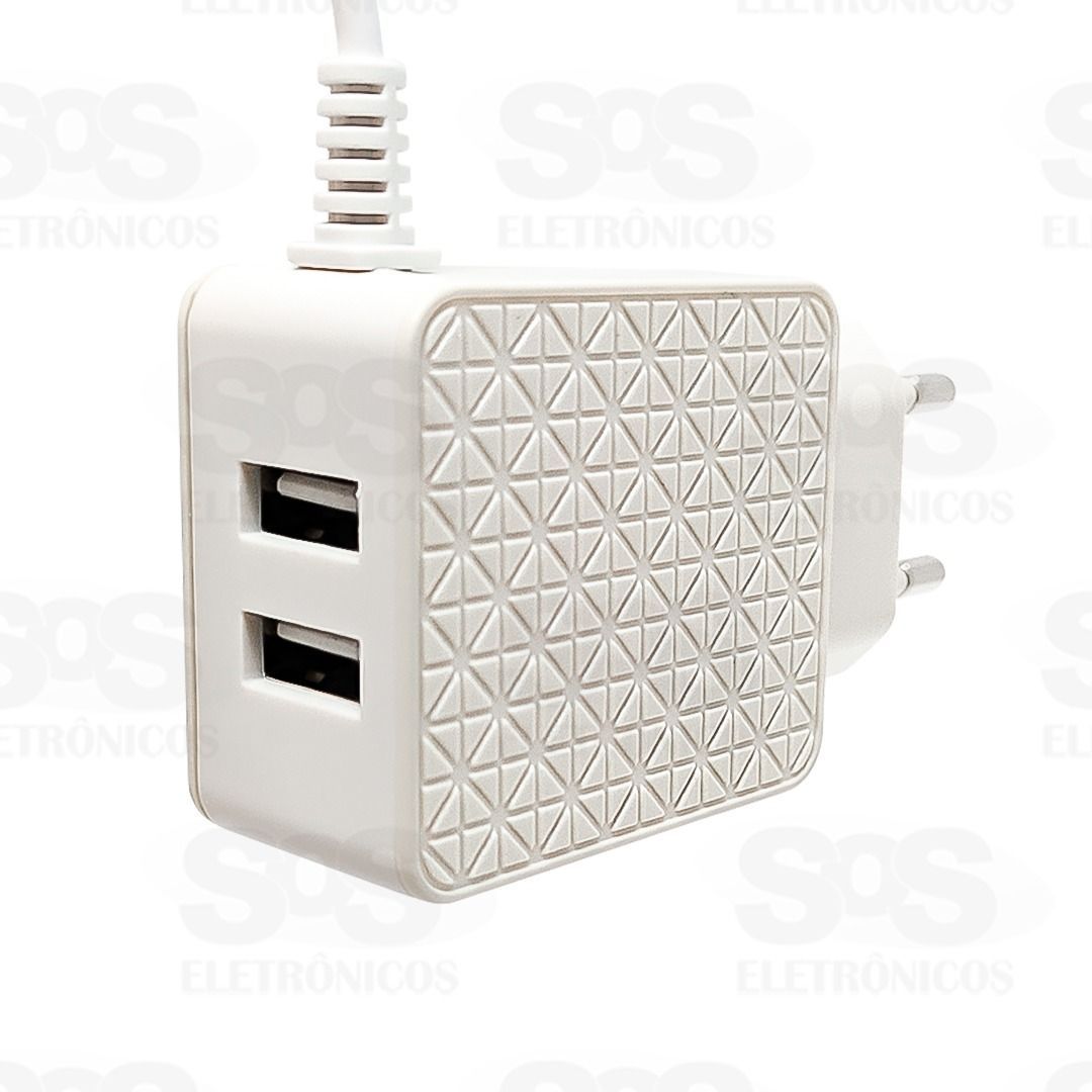 Carregador Micro USB V8 3.1A Com 2 USB Inova 9011
