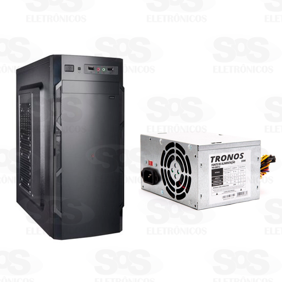 Gabinete de Computador com Fonte ATX 230W Bivolt