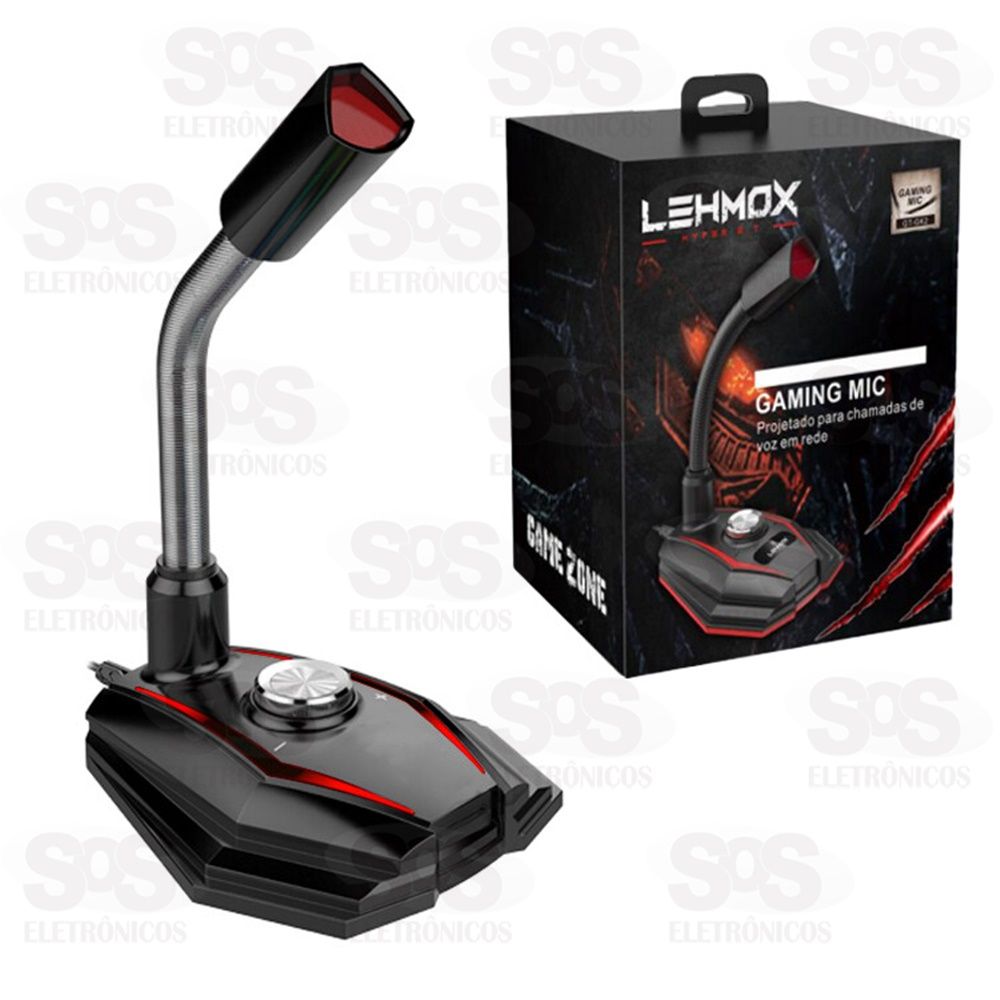 Microfone Gamer de Mesa P2 Lehmox- GT-GK2