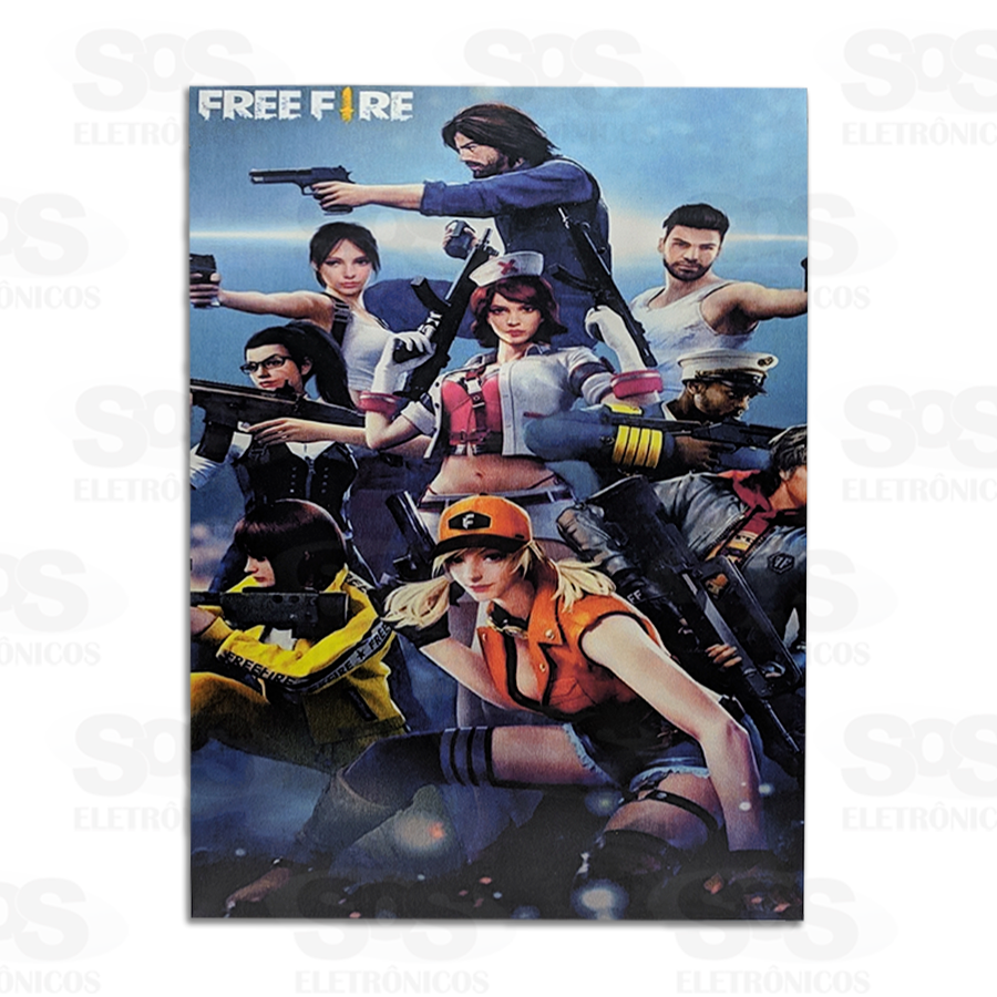 Placa Quadro Free Fire