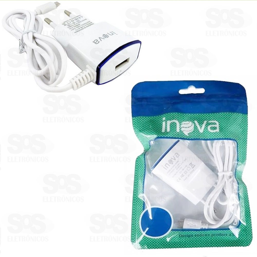 Carregador MIcro USB V8 Rápido 1USB 2.1A Inova 8112