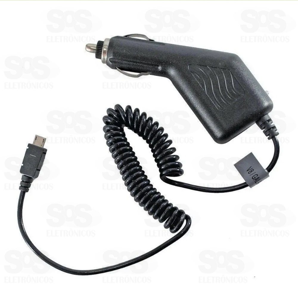 Carregador Veicular Micro USB V8 Cabo Espiral X-cell 