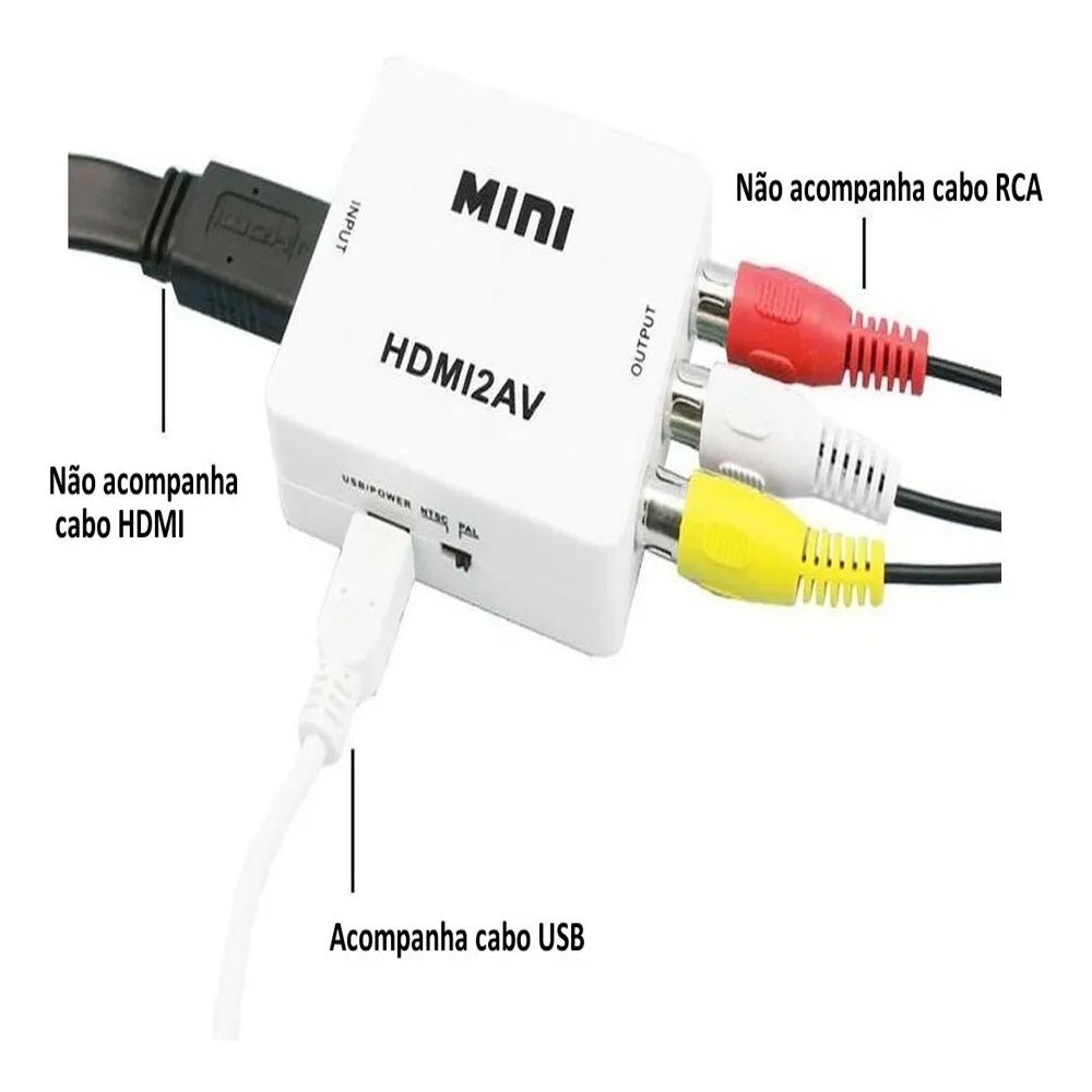 Conversor HDMI Para RCA 1080P Full HD AL-AV100