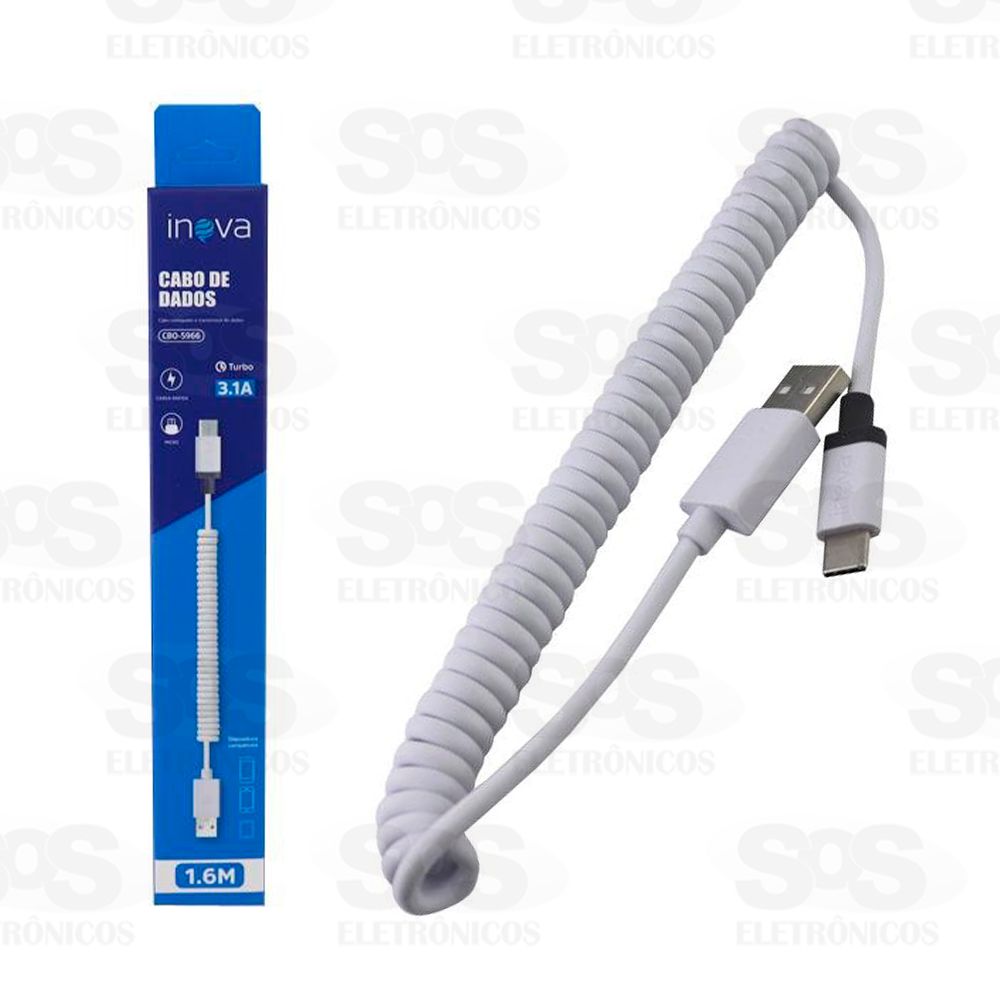 Cabo Micro USB V8 Espiral 1.6 Metro Inova cbo-5966