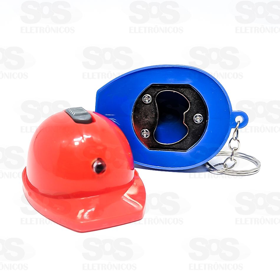 Chaveiro Capacete Minerador com Lanterna 12 Unidades SQ-3773