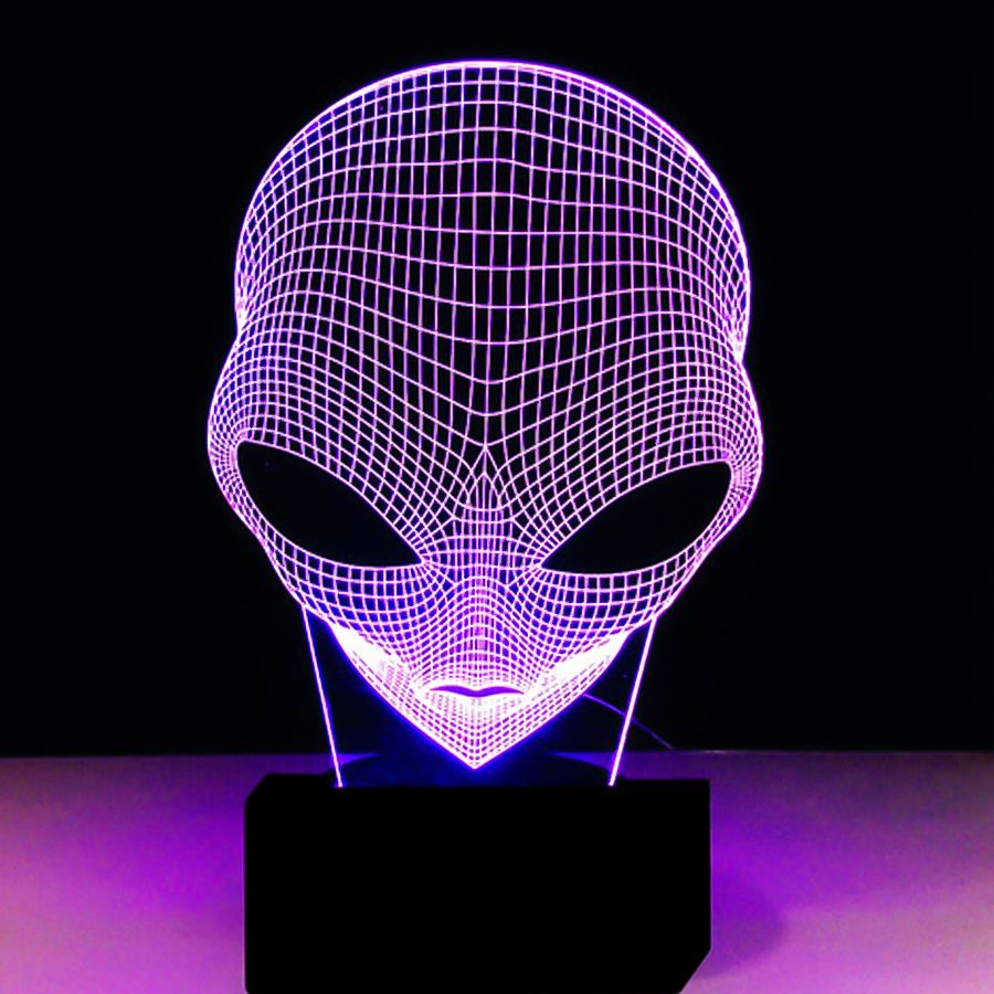 Luminária LED 3D E.T 16 Cores Com Controle Remoto