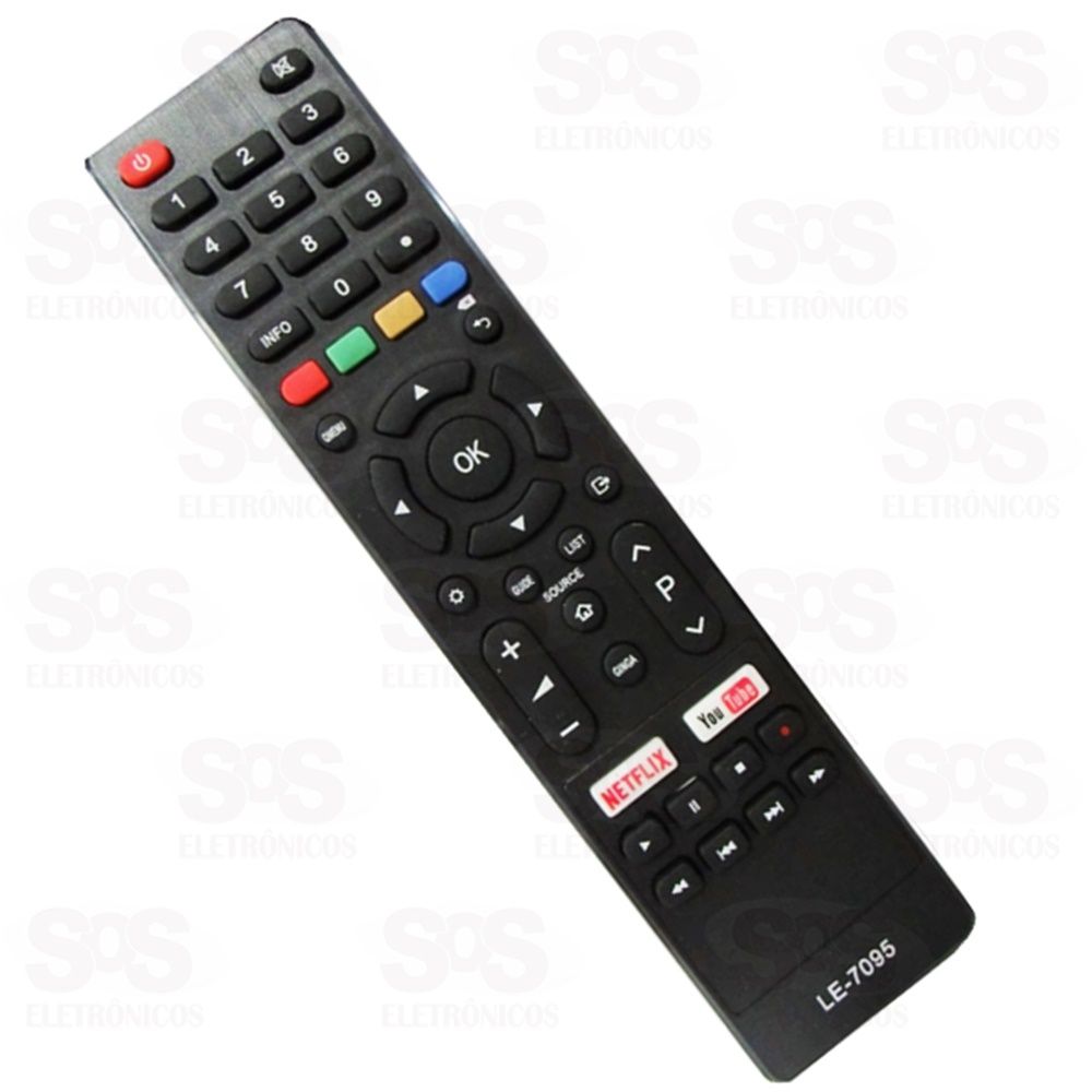 Controle Remoto Philco 4K Tecla Netflix e Youtube le7095