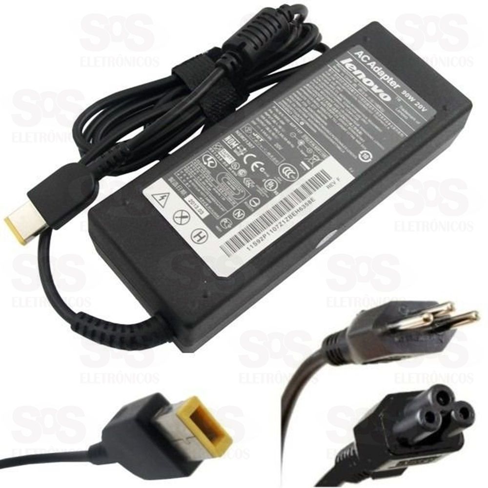Fonte Notebook Similar Lenovo 20V 3.25A Retangular Tipo USB