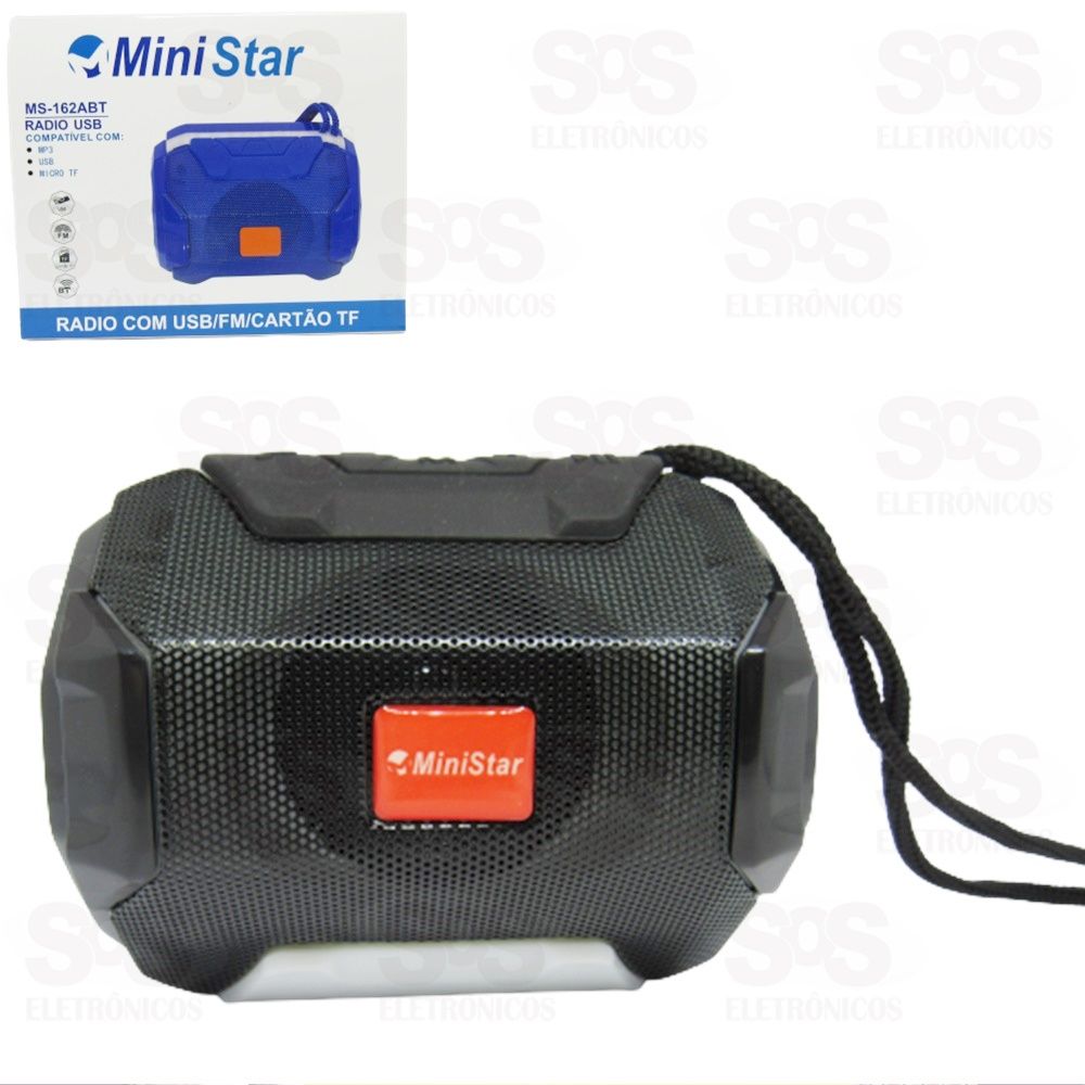Mini Caixa de Som Bluetooth MiniStar ms-162ABT