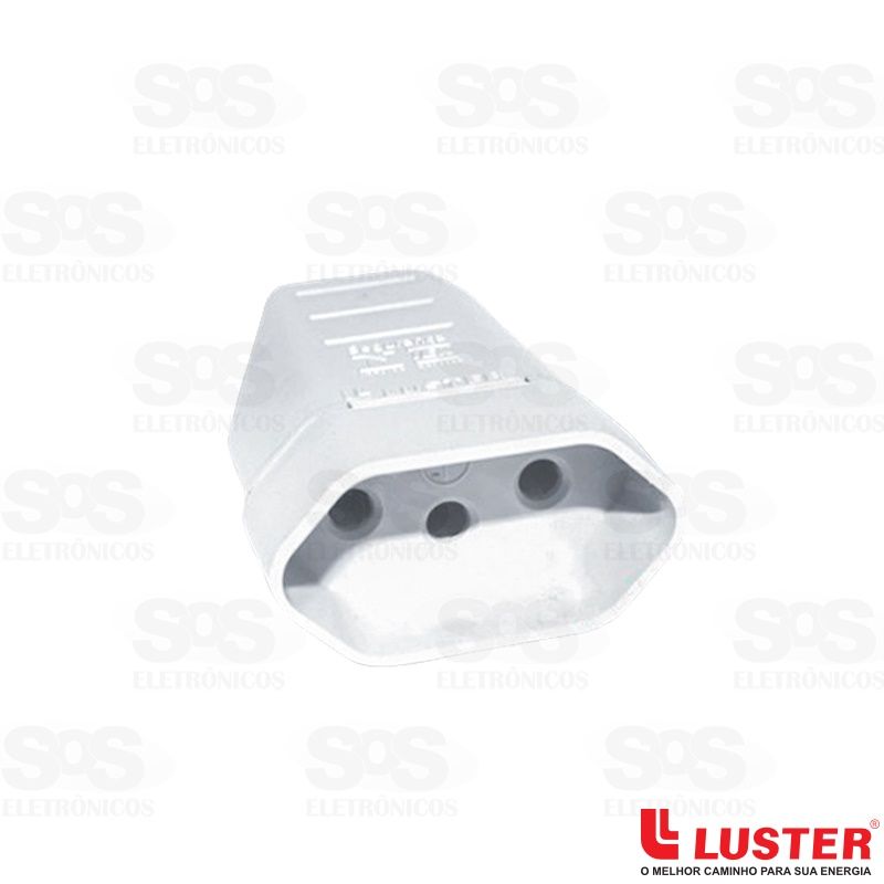 Plug Prensa Cabo Fmea 2P+T Branco Com 10 Unidades Luster 1079