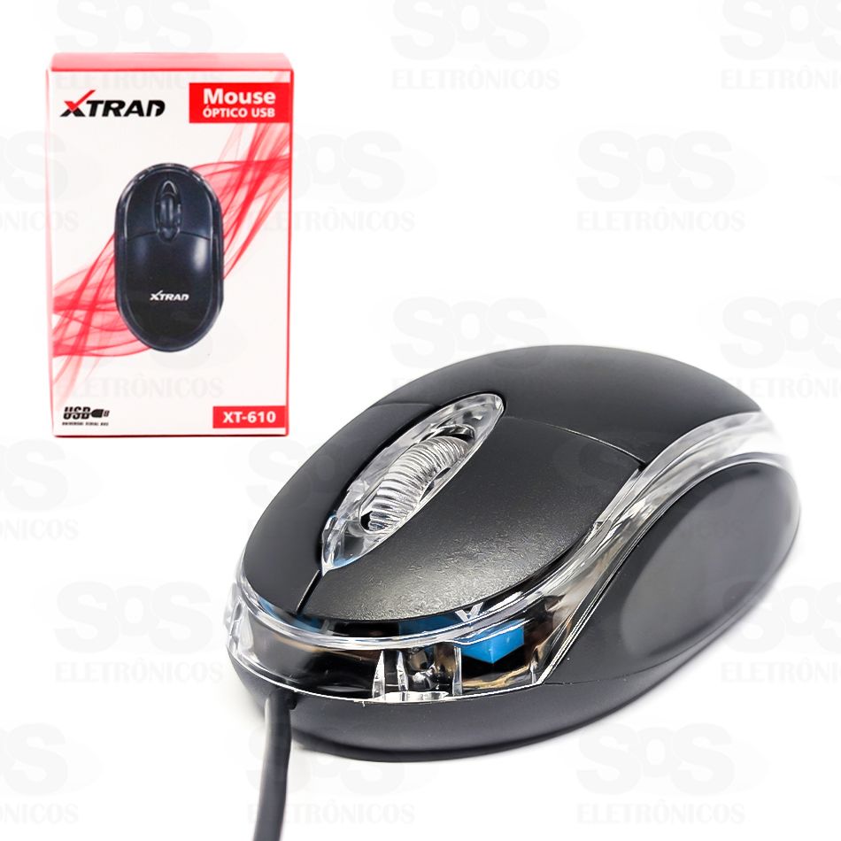 Mouse Óptico USB Com Fio Xtrad xt-610