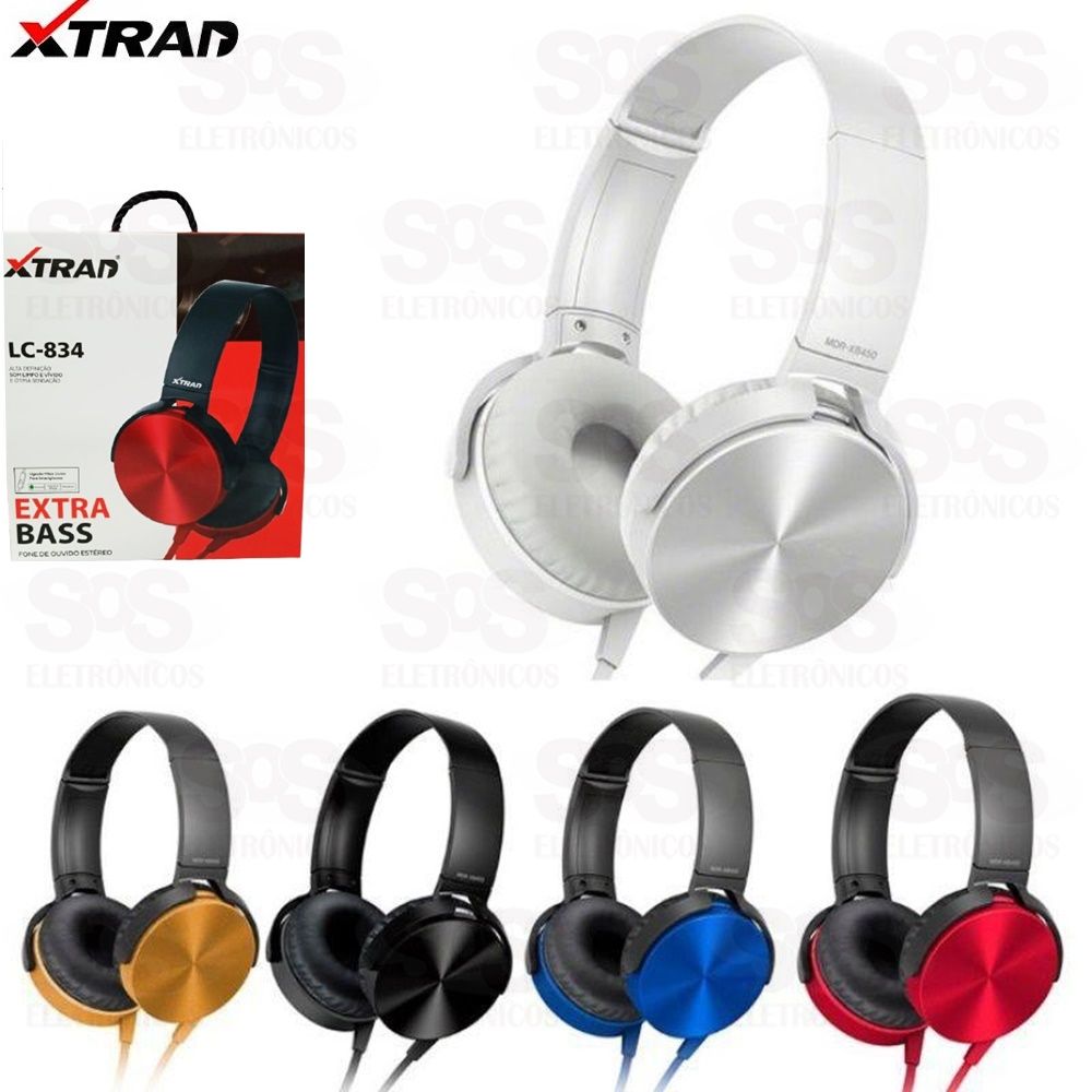 Fone de Ouvido Com Microfone Extra Bass Xtrad lc-834