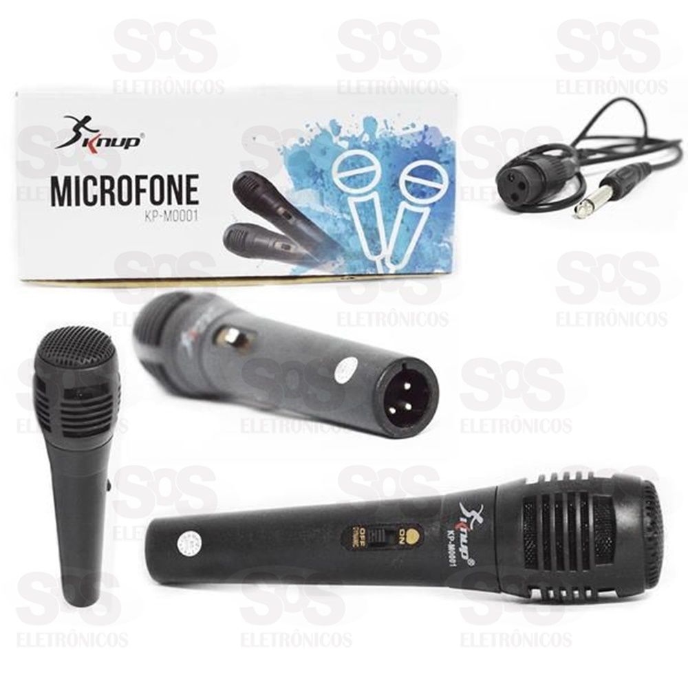 Microfone Karaokê Com Fio Knup kp-m0001