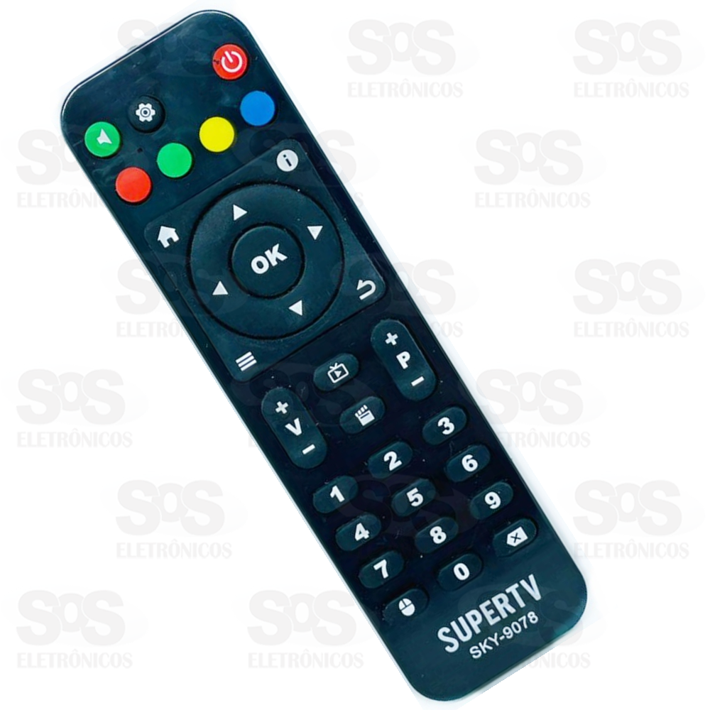 Controle Remoto SuperTV Black e Blue sky-9078