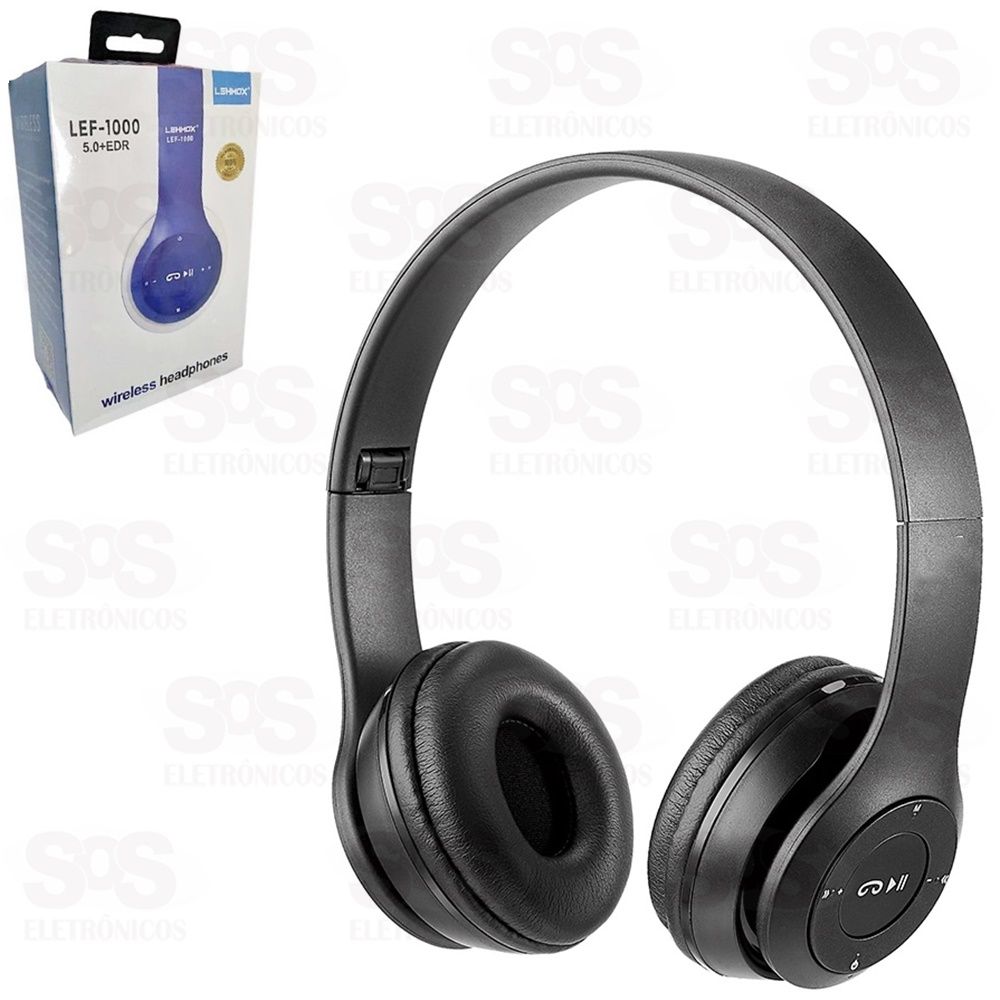 Fone De Ouvido Bluetooth e Micro SD Lehmox LEF-1000
