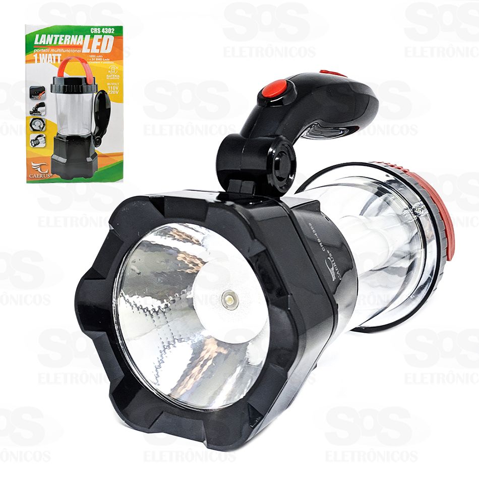 Lanterna Lampião LED Multifuncional Recarregável CRS4302