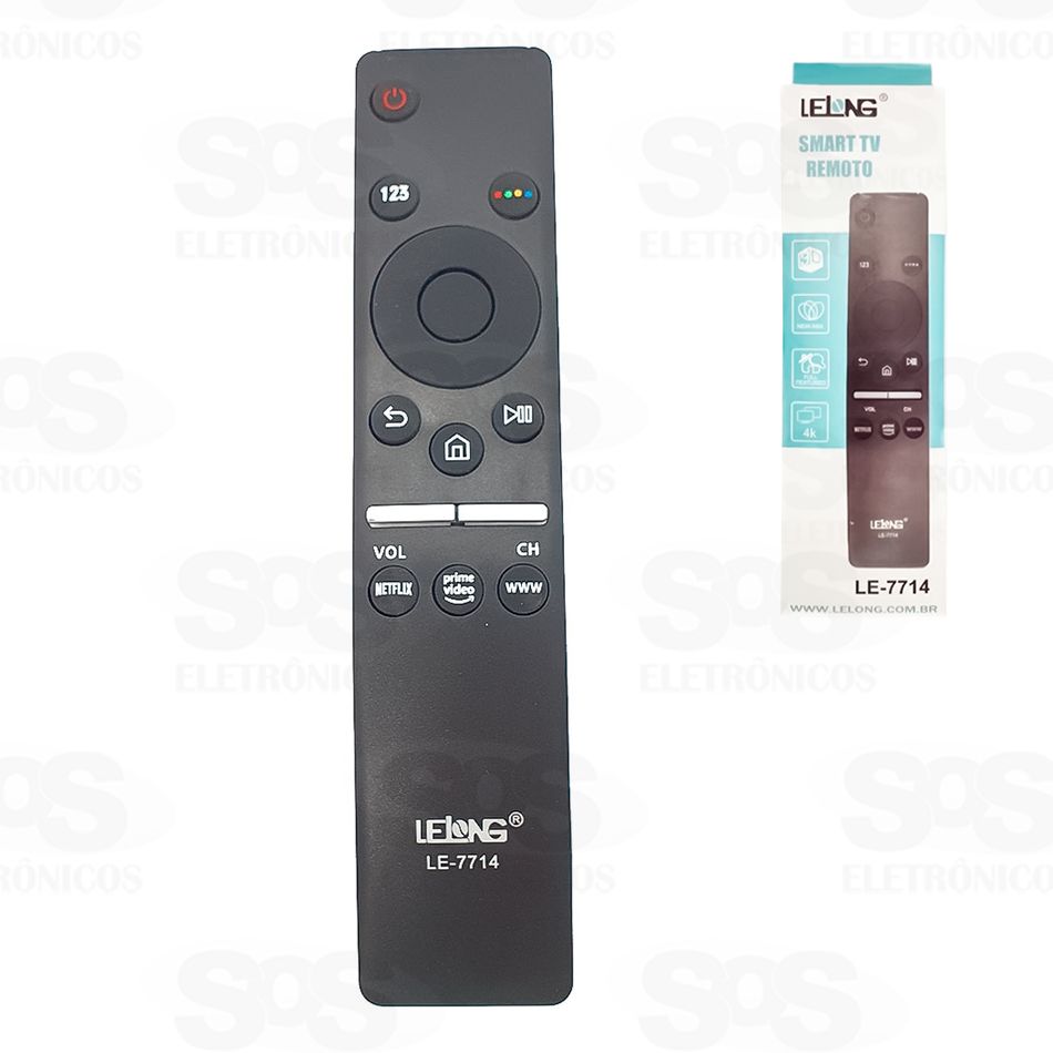 Controle Remoto Samsung Smart Prime e Netflix Lelong le-7714