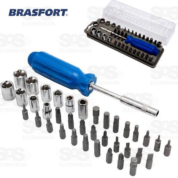 Jogo de Chave Multifunção Com 39 Peças Brasfort 6007