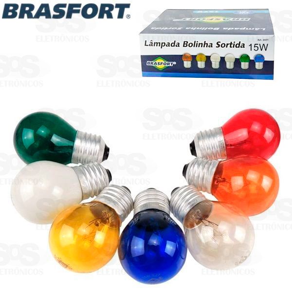 Lâmpada Bolinha Sortida 7w -127v Com 25 Unidades Brasfort 8471