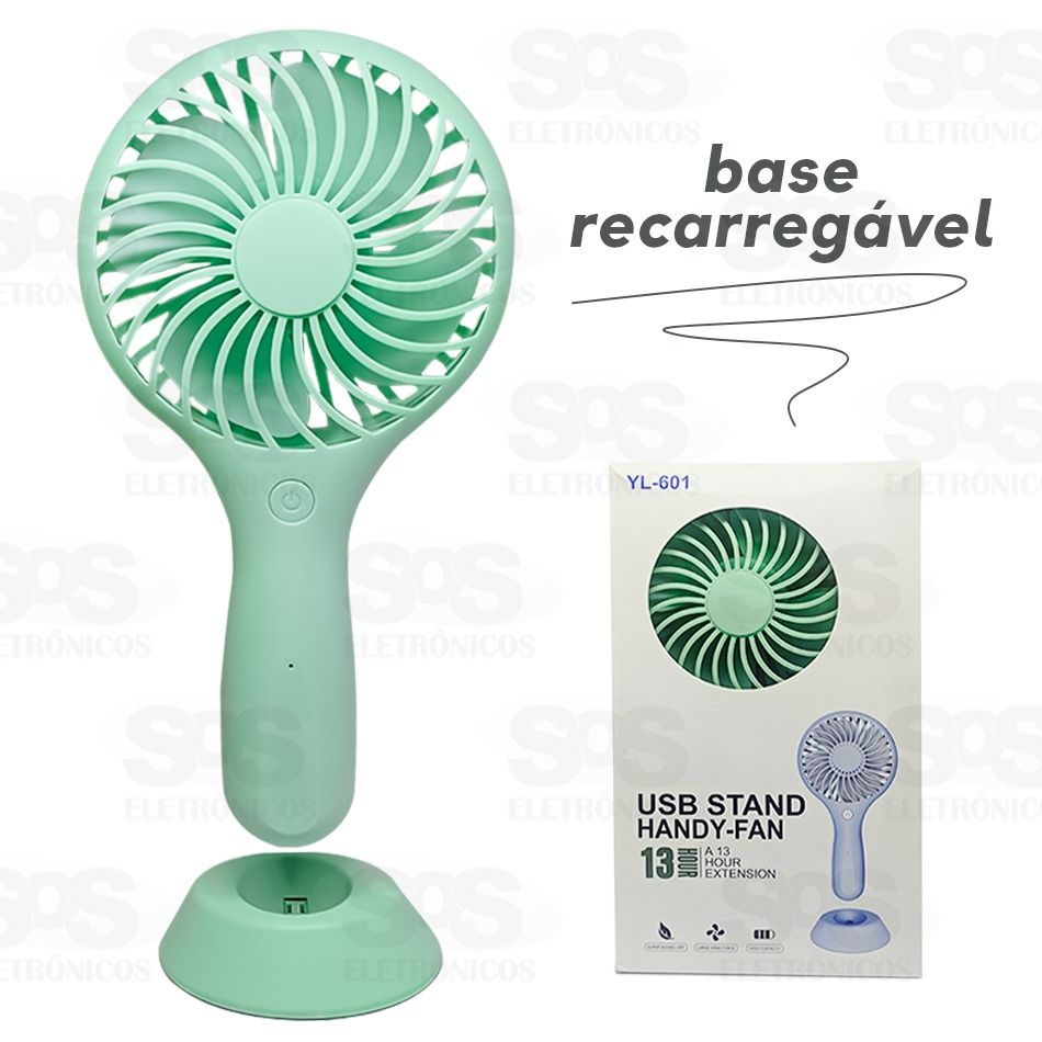Mini Ventilador Portátil De Mão E Mesa USB Recarregável yl-601