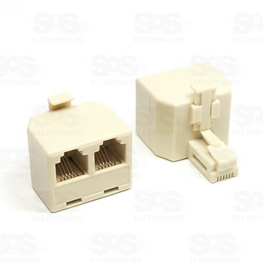 Adaptador Multiplicador RJ 11 Com 10 Unidades