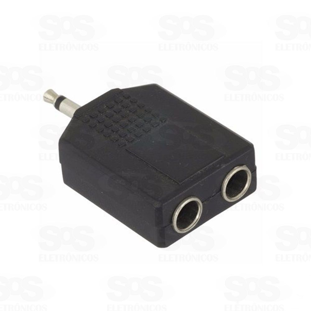 Adaptador P2 Mono Para 2 P10 Com 10 Unidades