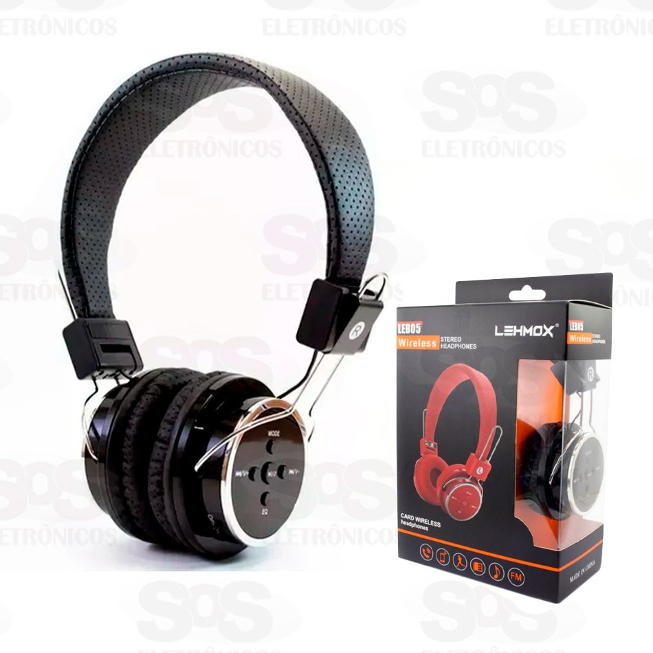 Fone de Ouvido Sem Fio Bluetooth E SD Lehmox LEB05