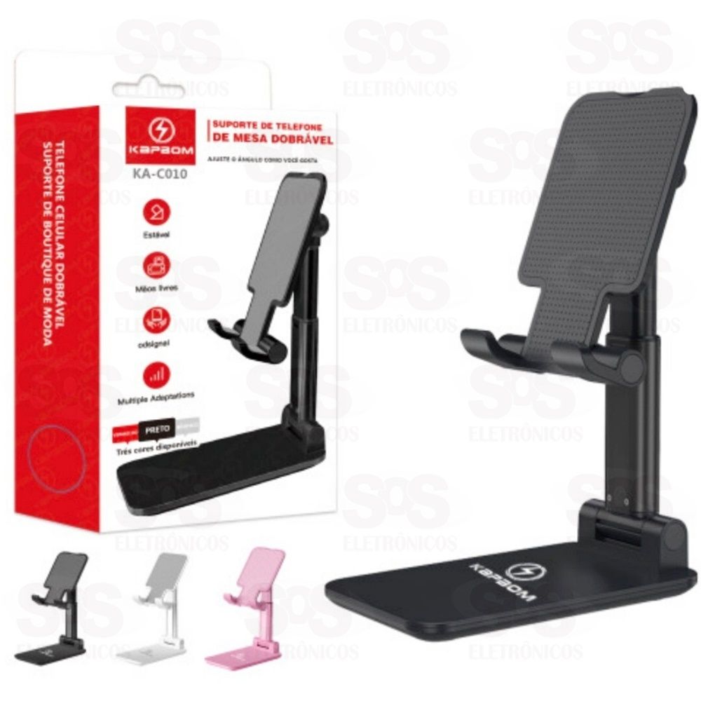 Suporte para Celular Dobrável Com Base Antiderrapante Kapbom KA-C010