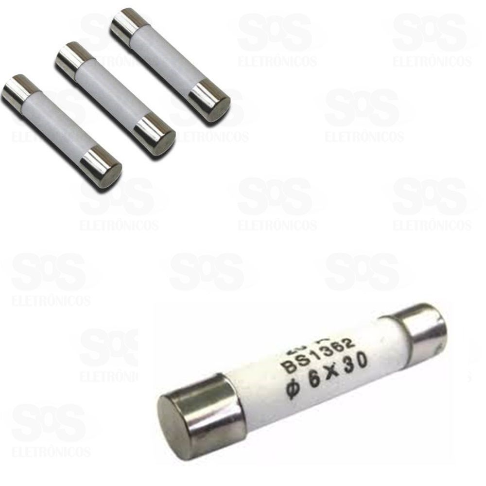 Fusível Microondas 6mmx30mm 25A Com 10 Unidades