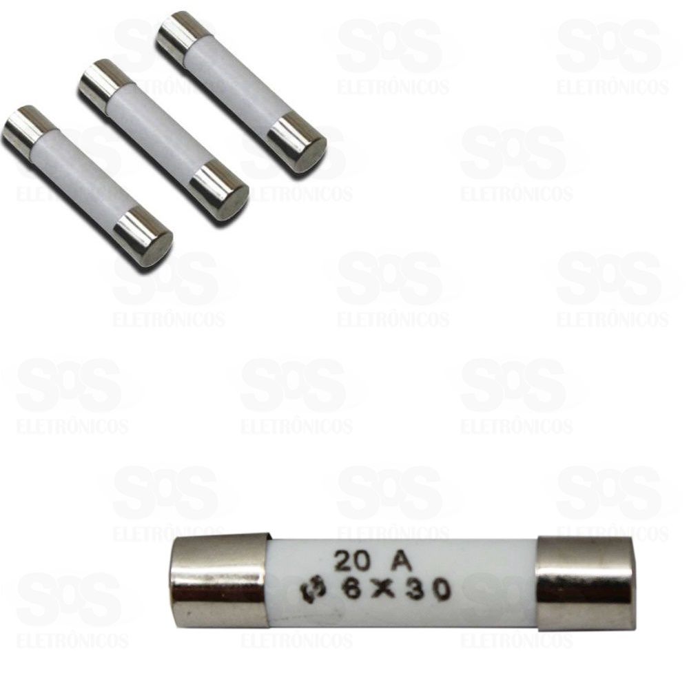 Fusível Microondas 6mmx30mm 20A Com 10 Unidades