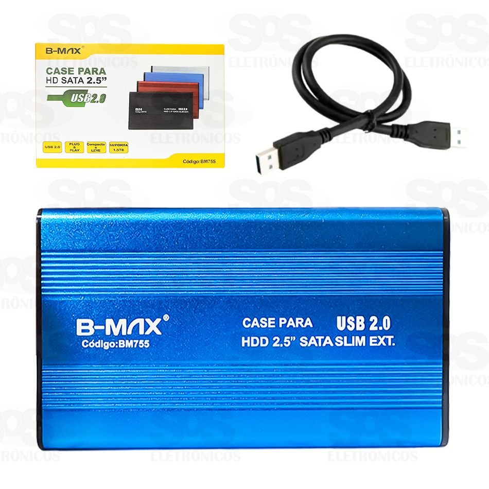 Case para HD Sata 2.5 USB 2.0 B-max bm-755