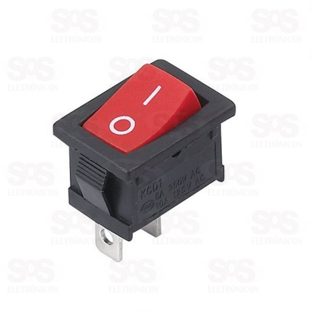 Chave Gangorra KCD1-101 2T 6A Vermelha Com 10 Unidades