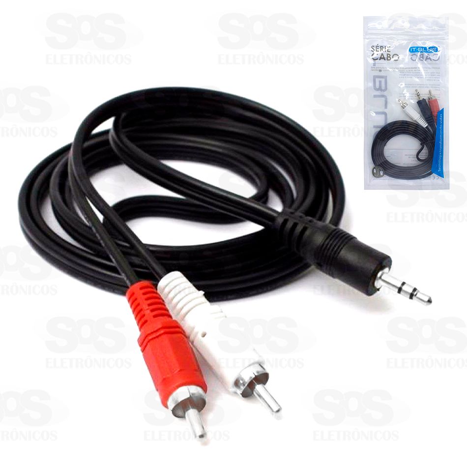 Cabo 2 RCA para P2 Stereo 1.5 Metros LE-1008