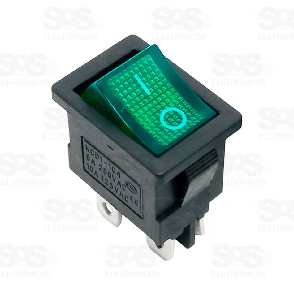 Chave Gangorra KCD1-104N 4T Verde Com 10 Unidades