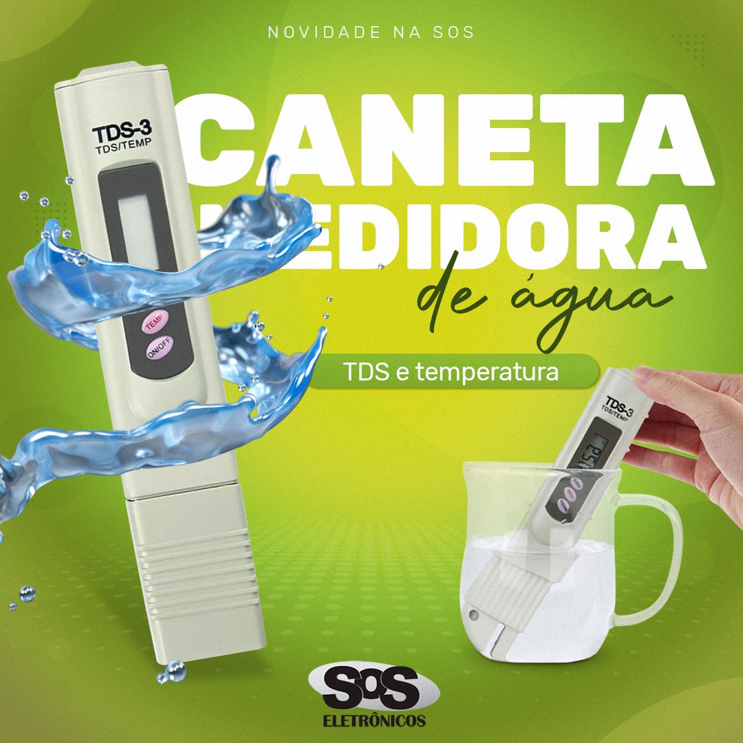 Caneta Medidora de TDS e Temperatura