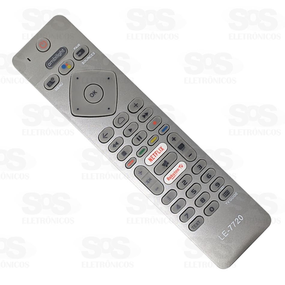 Controle Remoto Philips Netflix/Rakuten LE-7720