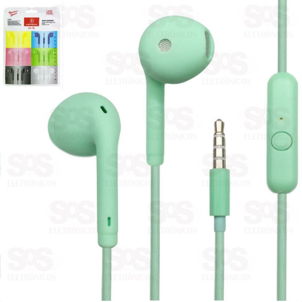Fone de Ouvido Com Microfone Macaron Kapbom ka-736
